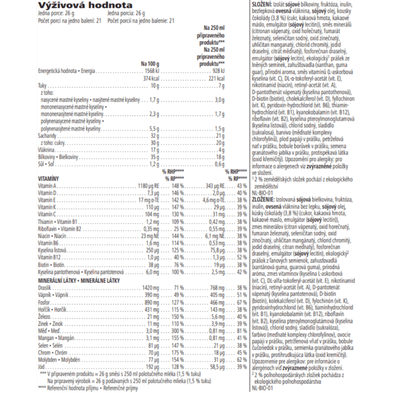 Herbalife-Formula-1-Vyvazene-jedlo-550g-Mata-a-cokolada-SKU-4471-vyzivove-hodnoty