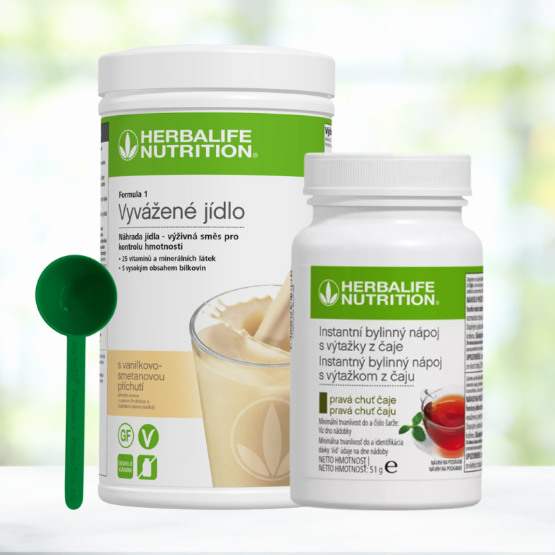 XL balenie na mesiac - Formula 1 Vyvážené jedlo 550g + Herbalife Čaj 50g + Odmerka zadarmo
